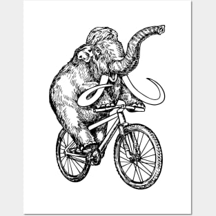 SEEMBO Mammoth Cycling Bicycle Bicycling Biker Biking Bike Posters and Art